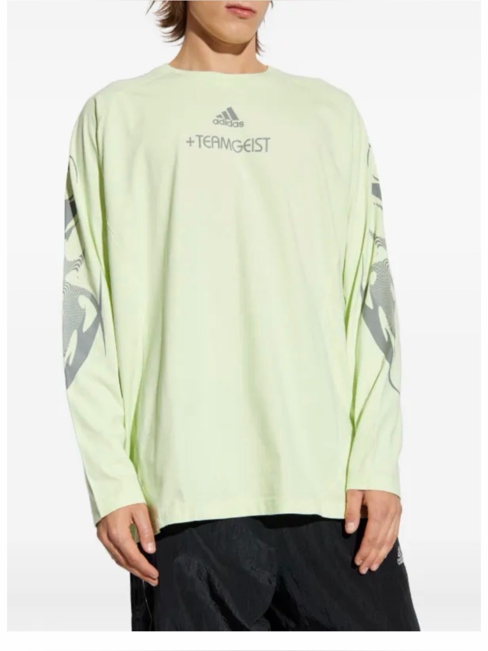 New Men’s XL adidas Teamgeist Long Sleeve Tee - Light Green